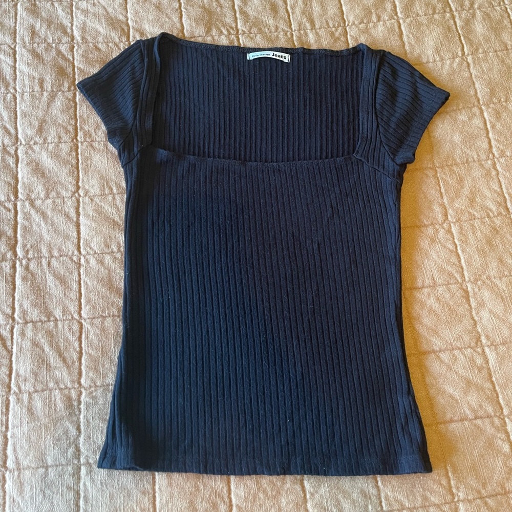 Reformation Bardot Knit Top